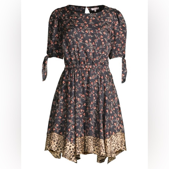 Anthropologie Rebecca Taylor Scarlett Tie-Sleeve Floral Mini Dress - Medium - Picture 5 of 14